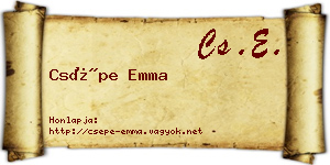 Csépe Emma névjegykártya