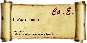 Csépe Emma névjegykártya