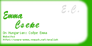 emma csepe business card